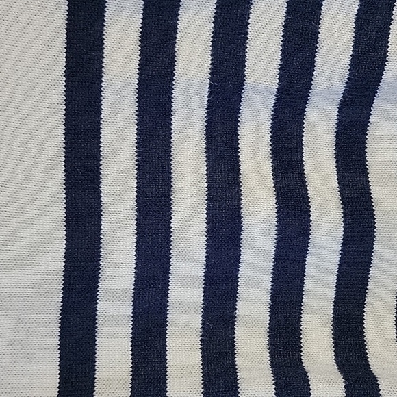 LOFT shoulder button striped sweater - Picture 3 of 11